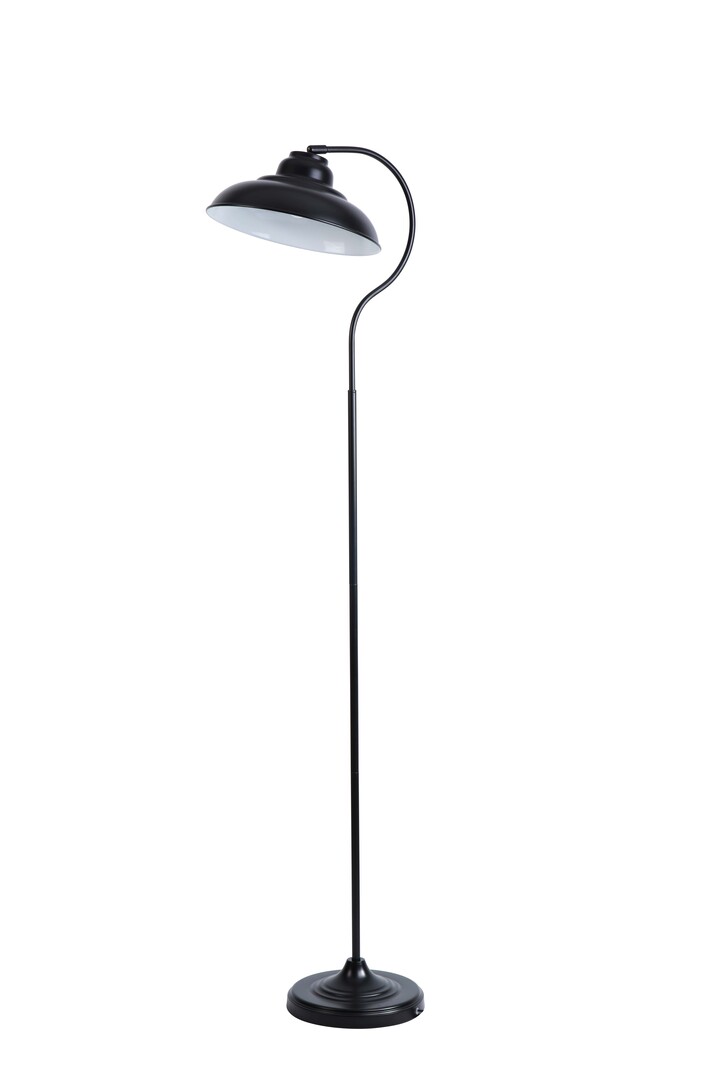 Stehlampe Dragan 5310, E27, Metall, schwarz, rund, Industriell, ø310mm