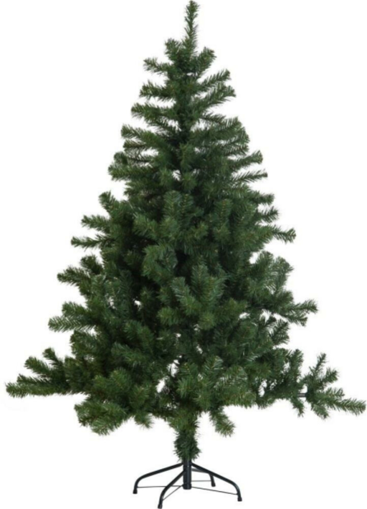 reicher und dichter grüner Weihnachtsbaum von Star Trading mit stabilem Metallfuß für den Outdoor-Einsatz