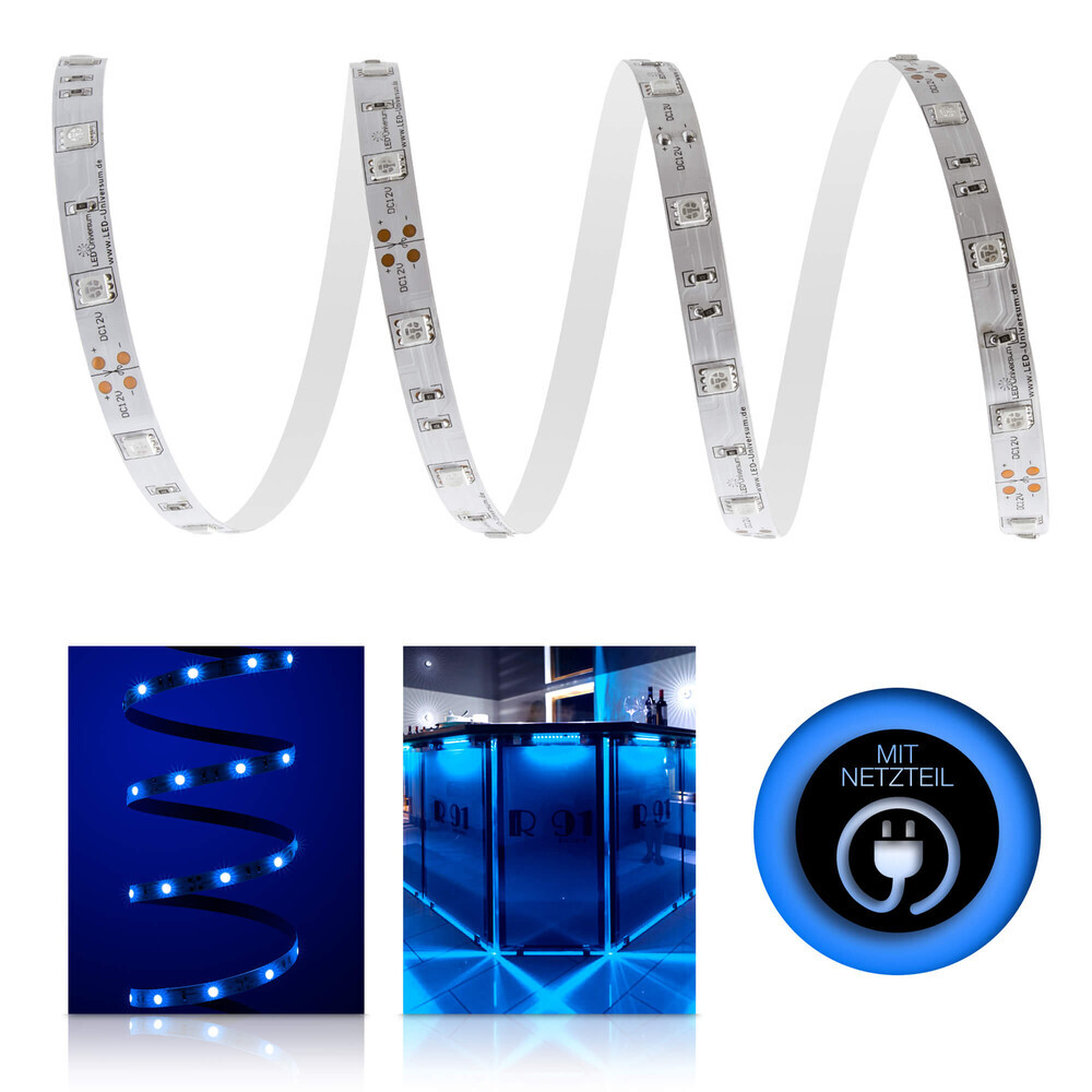 qualitativ hochwertiger blauer LED Streifen von LED Universum