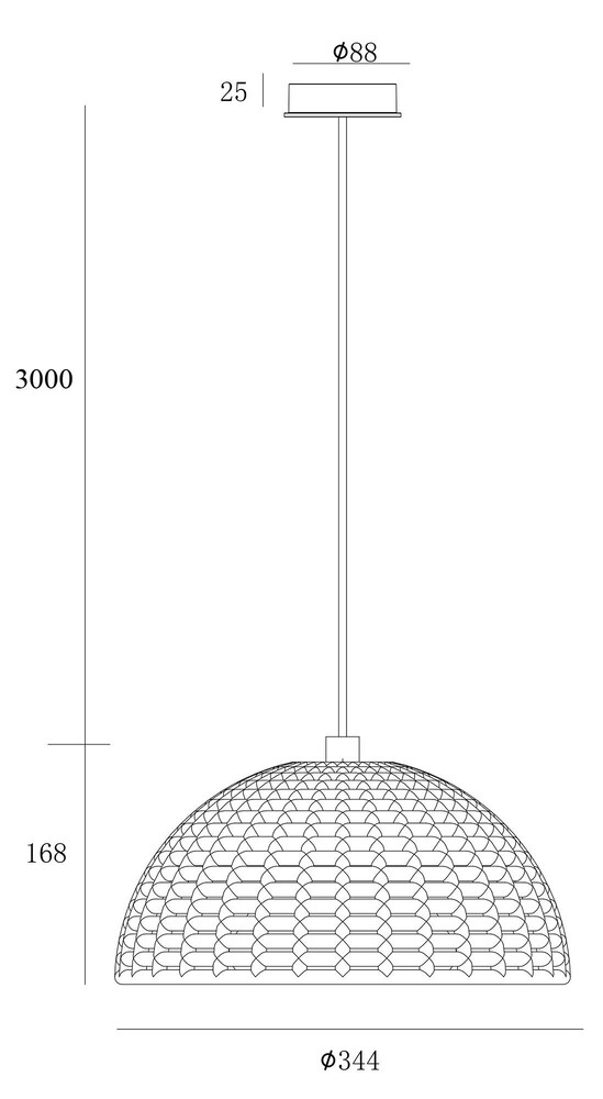 Deko-Light Pendelleuchte Basket II - 220-240V AC 50-60Hz - E27 - 1x max 40.00 W - von LED Universum