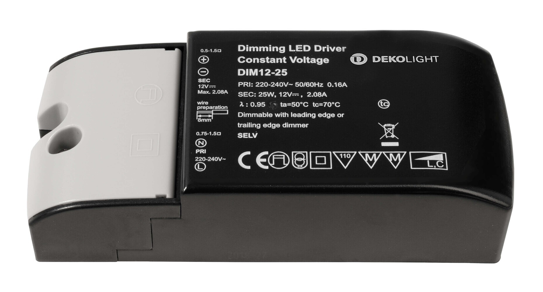 Energiesparendes, dimmbares LED Netzteil von Deko-Light