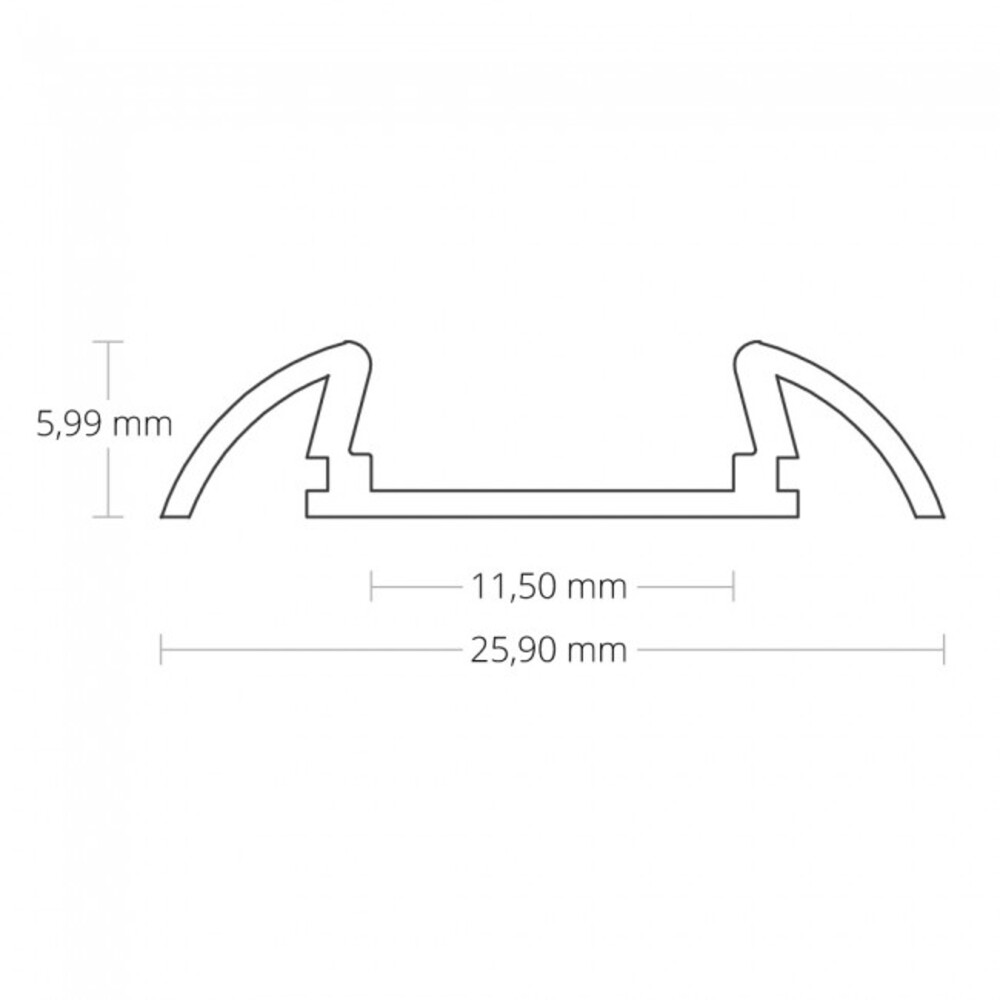 Qualitatives LED-Profil von GALAXY profiles, ultraflach und ideal für LED Stripes mit bis zu 11 mm Breite