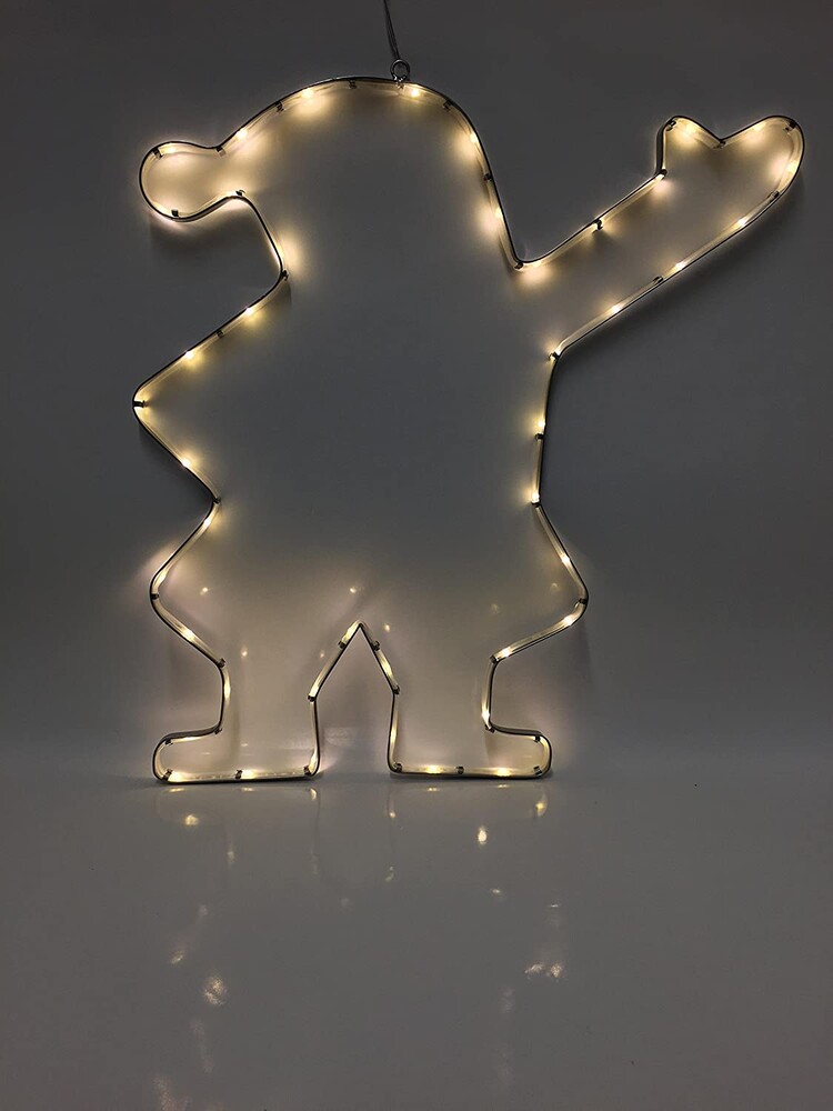 Detailreiche LED-Silhouette eines Weihnachtsmannes von Star Trading