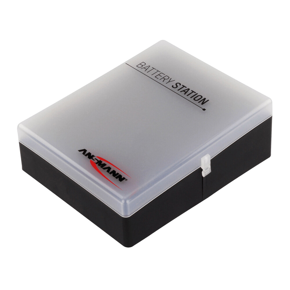 Ansmann Batteriebox für AAA Micro AA Mignon 9V Block Akkus und Batterien - praktische Akkubox zur Aufbewahrung - Transport für 48 Accus - schwarzes Bild