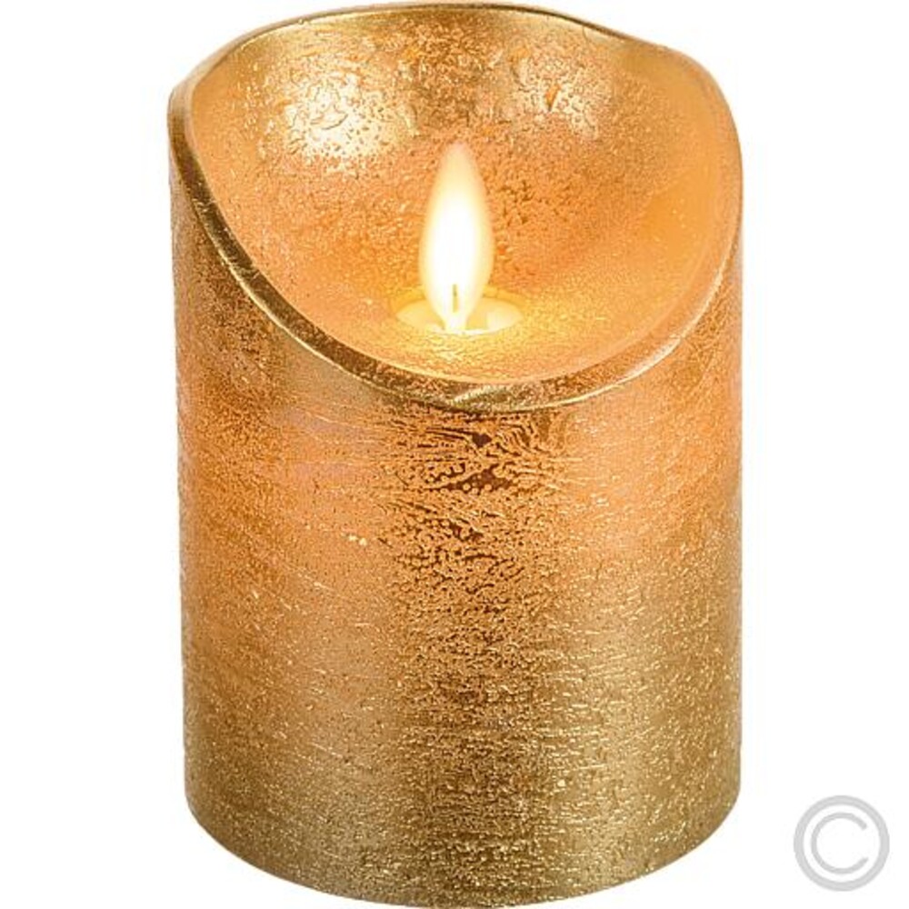 goldfarbene LED Kerze von Lotti in 10cm Größe