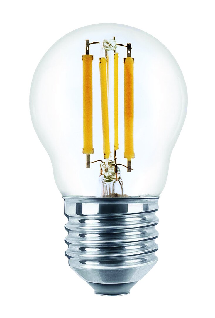 Filament Leuchtmittel 2073, E27, 6W, 4000K, 880lm, Metall, neutralweiß, ø45mm