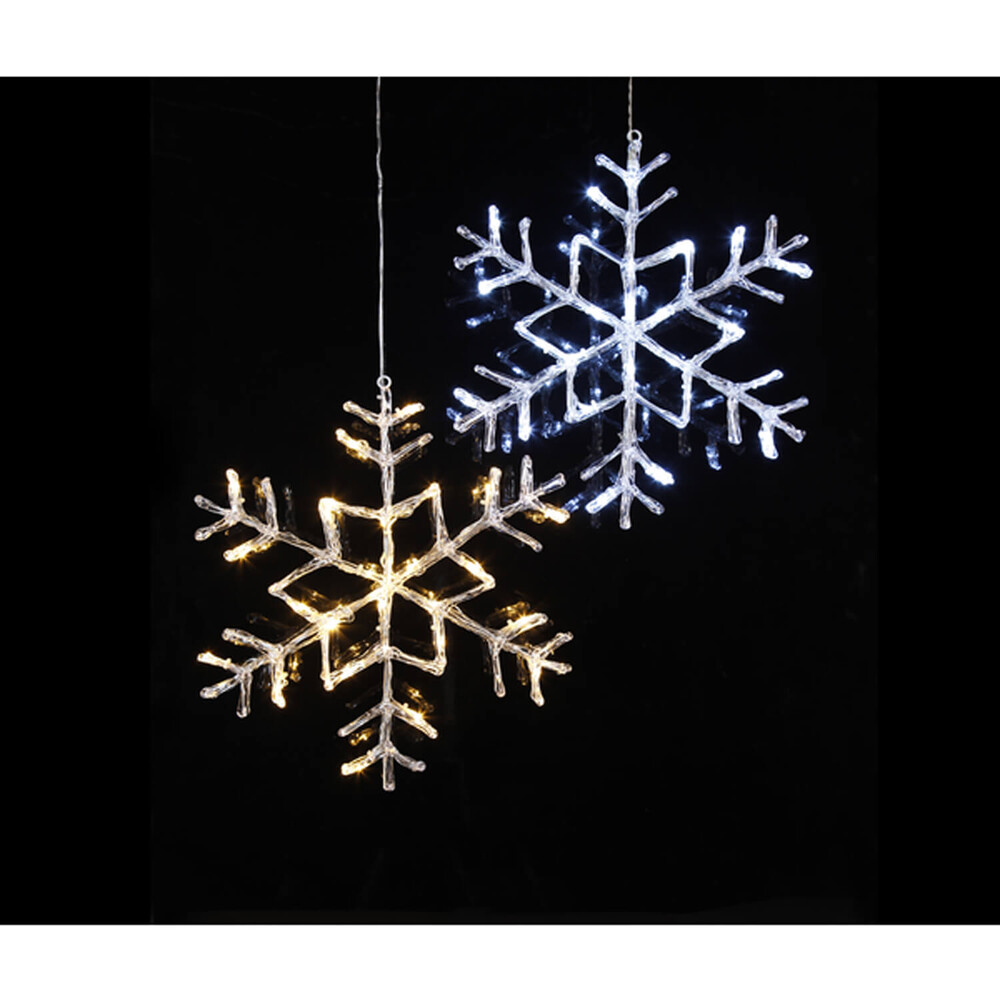 Prachtvolle warmweiße LED-Schneeflocke von Star Trading
