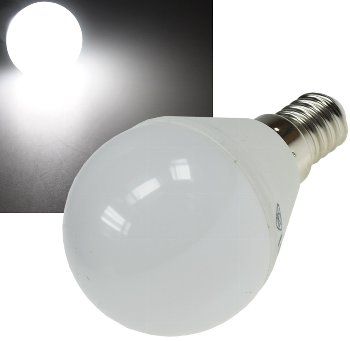 LED Tropfenlampe E14 "T50" weiß, 6000k, 420lm, 230V/5W