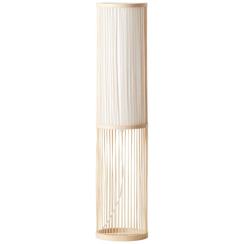 92771/09 Nori Standleuchte, 1-flammig Bambus/Textil natur/weiß