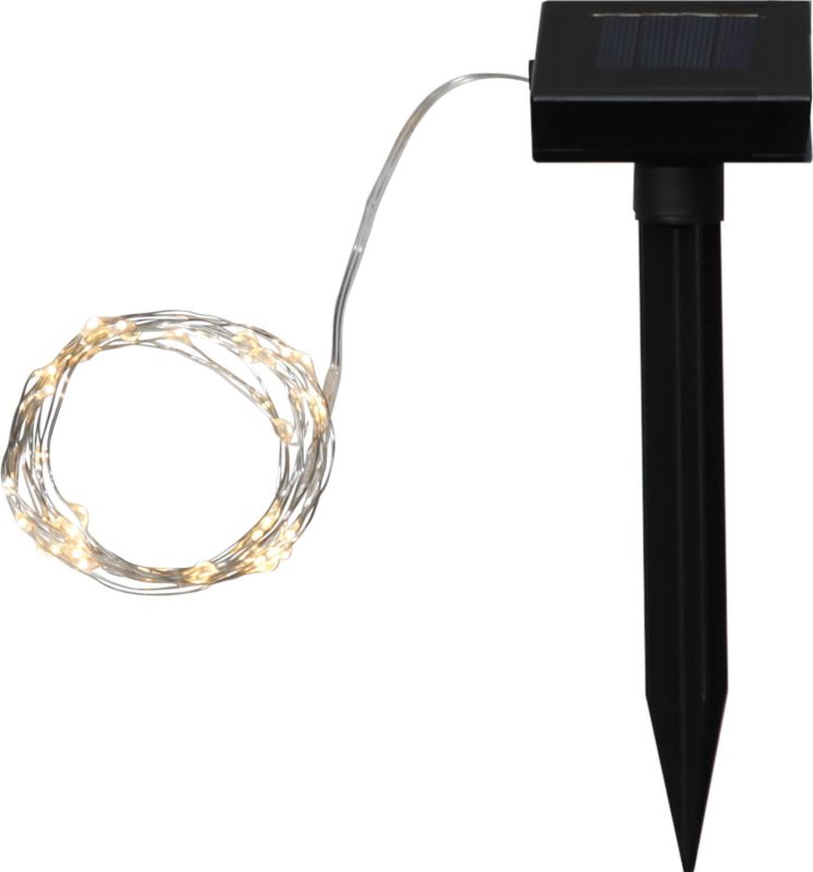 480-30 LED-Solar-Draht-Kette "DewDrop", 50 warmwhite LED