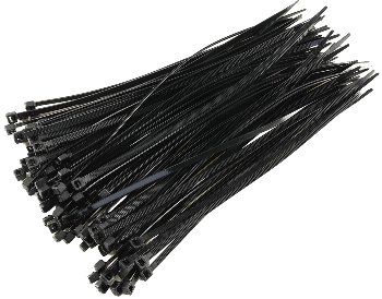 Kabelbinder 200mm x 3,5mm, schwarz, 100er Pack, hohe Zugkraft, UV fest