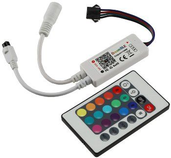 RGB LED-Stripe Controller Bluetooth, incl. IR-Fernbedienung + App-Steuerung