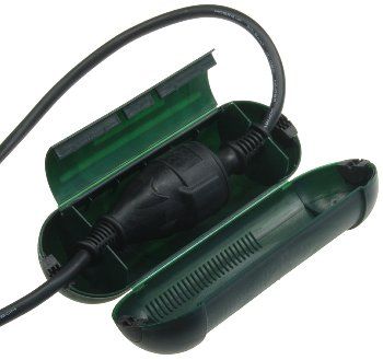 Sicherheits-Schutzbox für Kabel, IP44, 205 x Ø 68mm, grün