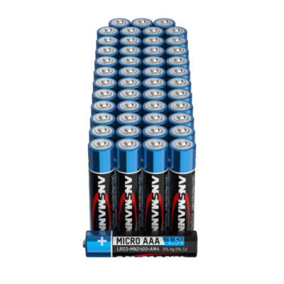 Ansmann Batterien AAA Alkaline Größe LR03 - AAA Batterie für Küchenwaage (48 Stück Vorratspack)