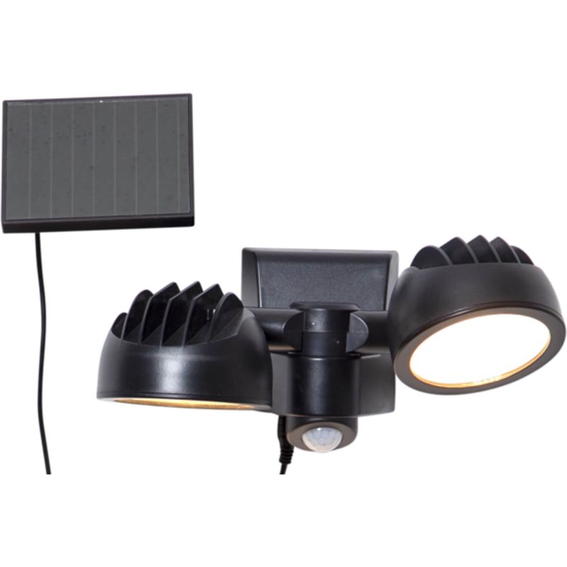481-67 LED-Solarspot "Powerspot", schwarz,2x10 LED